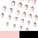 RUNRAYAY Short Almond French Tips Press on Nails | Glossy Black Stick on False Nails - 24Pcs - Buy Online on SooperMarket.com