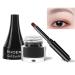 Go Ho Brown Eyeliner Gel Pot Matte Cream Eyeliner Makeup Smooth High Pigmented Matte Eye Makeup Gel with Brush Gel Eye Liner Pot for Women 203 Brown 203 Brown