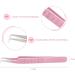 Dassen Pink Lash Tweezers for Mega Volume Eyelash Extensions - Professional Thin Tip Tools for Precise Application - Buy Online on SooperMarket.com