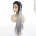 Shop Gradient Long Straight Front Lace Wig with Braids - International Shipping Available - Buy Online on SooperMarket.com