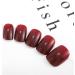 Sethexy 24pcs Velvet Red Square Press-On Nails | Glossy Pure Color Acrylic False Nails for Women & Girls - Buy Online on SooperMarket.com