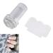 Buy Fashionable Transparent Silicone Nail Art Stamper & Scraper Set for Unique Manicures - International Shipping Available - Buy Online on SooperMarket.com