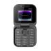 Jhialg Mini-Flip-Handy FM radio language blacklist choice of speed vibration 2SIM for older people foldable card small display black