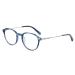 ZENOTTIC Vintage Round Glasses Frame Nerd Glasses Without Prescription Retro Clear Lens Glasses for Women and Men C11 Blue