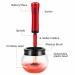 Automatic Electric Makeup Brush Cleaner & Dryer - 8 Sizes Quick Clean & Dry in Seconds - Suitable for All Brushes - Red - Buy Online on SooperMarket.com