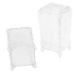 Lizusidtsy 2Pcs Makeup Cotton Pad Organizer Butterfly Fancy Storage Box for Nail Art Wipe Cotton Makeup Tools Transparent White