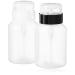 Nail Polish Remover Pump YAMYONE 2 Pack Acetone Pump Dispenser Alcohol Dispenser Push Down Empty Lockable Pump Dispenser Bottle for Nail Polish and Makeup Remover 200ml(6.8oz)
