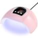 Yurayisen Nail Dryer Curing Lamp LED UV Nail Lamps for Gel Nail Polish with USB Plug 3 Timer Auto Sensor Smart Sensor Manicure and Pedicure Nail Art Tools for Home and Salon Pink
