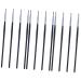Mikinona 12 pcs fine eyeliner brush eyeshadow applicators Cosmetic Eye Wand Girls Eyeliner Brush suite travel 18X0.4X0.4CMx3pcs Blackx3pcs