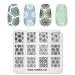Alexnailart Nail Stamping Printing Plate Template Image Plate Stamper Scraper Flower Pattern Nail Art Decoration DIY Print Manicure Design FL045