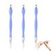 3 Pieces Cuticle Trimmer Plastic Cuticle Pusher Manicure Dead Skin Removal Tool Nail Art Tools V Shaped Cuticle Trimmer Nail Cuticle Remover for Professional Finger & Toe Nail Care (Blue)