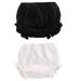 AYIYO Unisex Toddler Diaper Cover - Newborn Baby Girls Boys Kids Linen Bloomer Shorts 2Pcs 2-3 Years Black+white