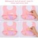 Vicloon Silicone Baby Bib 2PCS Baby Weaning Bibs Waterproof Baby Feeding Bibs Adjustable with Wide Food Catcher Pocket Unisex Toddler Bibs (Pink-Grey) - Buy Online on SooperMarket.com