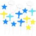 Alipis 48 Pcs Plane Cake Toppers Birthday Party Plane Cupcake Toppers Capacillos Para Cupcake Iron Wire Cake Picks Cupcake Party Picks Decor Cloud Cupcake Toppers Baby Dessert Airplane - Buy Online on SooperMarket.com