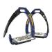 Horses safety stirrups designed for maximum safety and comfort of the rider modern and elegant (Blue/Black) Blue / Black