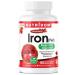 Nutridom Iron Bisglycinate 27 mg Iron Supplement for Women & Men | Non-GMO Vegan Free of Gluten Soy Dairy Made in Canada (60 Vegetable Capsules)