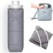 SPECIAL MADE Collapsible Water Bottle - Leakproof Valve, Reusable BPA Free Silicone, Foldable for Sport Gym Camping Hiking Travel - Lightweight & Durable 20oz 600ml (Grey) - Buy Online on SooperMarket.com