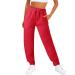 WILLBEST Women's Stretch Gym Sports Jogger Sweatpants Cargo High Waisted Trousers Causal Running Fitness Workout Tracksuit Pants Jogging Tracksuit Bottoms Lounge Wear 2999-djufh-6-red XL