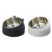 2 Pack Stainless Steel Pet Cat Bowl Cat Food Bowl Cat Water Bowl (200 ml black+white) black+white 200 ml