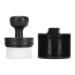 Round Shaped Liquid Foundation Brush Flat Top Foundation Brush with Soft Brush Hair Portable Foundation Makeup Brush with Dustproof Cover Skin Friendly Makeup Brush for All Skin Types
