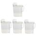KOMBIUDA 4pcs Laundry Storage Box Bucket for Soap Tide Laundry Liquid Lotion Plastic Transparent