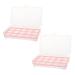 OSALADI Egg Keeper 2pcs 10 Egg Holder Egg Containers with Lid Storage Pull Out Drawers Red Portable Crisper re-usable Red 24.5*10.5*7cm