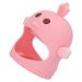 Silicone Chick Shape Baby Teether with 2 Teether Stems - Cherry Powder Color - Daytime and Nighttime Teething Relief - Cute and Safe Chew Toy - Buy Online on SooperMarket.com