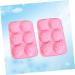 Zerodeko 2pcs Sugar Craft Gum Paste Chocolate Molds Cakesicles Mold Gummy Mold Easter Baking Mold Rabbit Decor Cake Molds Silicone Silicon Cake Chocolate Candies Biscuit Pink - Buy Online on SooperMarket.com