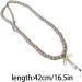 Elegant Gray Necklace for Women | Adjustable Collarbone Chain with Brown Pearl | Oralgos Jewelry Accessory - Buy Online on SooperMarket.com