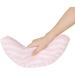 Kids Car Travel Pillow - Neck Support & Seat Belt Cushion for Toddlers - Pink Stripe - Buy Online on SooperMarket.com
