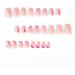 24 PCS French Tips Press on Nails Medium Length Glossy Pink White False Nails - Full Cover Design for Women, Girls, Party & Salon - Buy Online on SooperMarket.com