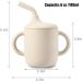 Pandaear Silicone Drinking Cup Set for Babies - 2 Pieces 6+ Months Leak-Proof with Straw & Handle - Buy Online on SooperMarket.com