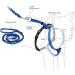 PetSafe Come with Me Kitty Harness & Bungee Leash for Cats Size S Black/Silver & Black/Dark Purple - International Shipping Available - Buy Online on SooperMarket.com