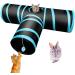 Fhodigogo Cat Tunnel Toy Rabbit Tunnel Rabbit Toys Kitten Tunnel 3 Way Cat Pop-up Tunnel Foldable Tunnel Toy for Kitten Rabbits Hamster Small Dogs - Buy Online on SooperMarket.com