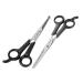 Professional Pets Grooming Scissors Set Stainless Steel Dog Eye scissors Thinning Shears for Dogs and Cats, Home pet grooming Tool kit 1.6371 Eye Scissors + 6373 Thinning Scissors