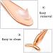 2 Pcs Rose Gold Metal Eye Cream Applicator & Roller Massager Set for Women | Facial Massage Tool for Puffiness & Wrinkles - Buy Online on SooperMarket.com