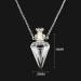 Lodmloer Memorial Sacrificial Hall Chain - Clear Crown Stopper Ball Heart Glass Mini Necklace | Fire Burial Souvenir Jewelry | Essential Oil Urn 5-60cm - Buy Online on SooperMarket.com