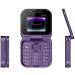 JHIALG Mini Flip Mobile Phone - FM Radio Voice Blacklist Vibration 2SIM for Elderly - Compact Foldable Design in Purple - Buy Online on SooperMarket.com