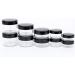 ZEJIA 10pcs Sample Containers | Cosmetic Jars with Screw Lids | 5 Sizes 3, 5, 10, 15, 20 Gram | BPA Free Makeup Sample Containers | Includes Labels and Spatula | 10pcs-Black - Buy Online on SooperMarket.com
