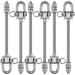 SELEWARE Set of 6 Swing Hanger, Swing Bolts M10 x 8.8, Stainless Steel Heavy Duty Swing Hooks for Wood and Steel Beam Yoga Hammock Chair Porch Swing Sets Seat, 1800LB Capacity 8-3/4 Inch x 6pcs