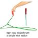 Children's Cowboy Kiddie Trick Rope Lasso | Ages 4-10 | Green | Pre-Tied Western Stage Props - Buy Online on SooperMarket.com