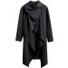Kinrui Men's Lightweight Ruffle Shawl Collar Cardigan Cloak Overcoat - Black Large - Buy Online on SooperMarket.com