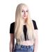 Buy Long Straight Hair Wig for Women - Fashionable Chemical Fiber Cosplay Wigs in Europe & America | Dark Brown & White Options - Buy Online on SooperMarket.com