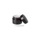 OverNews 1oz Amber Glass Jar, Empty Cosmetic Lotion Containers,with Inner Liners,Black Lid, Spatula 1pcs amber