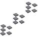 Beavorty 15 Pcs Eye Shadow Blank Magnetic Makeup Powder Travel 10x9cmx3pcs Blackx3pcs