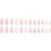Justotry 24 Pcs White Flower Stiletto False Nails | Milky French Press on Nails | Trendy Swirl Design | Nail Glue & Almond Stick Included | Short & Medium Length | Women's Art Fake Nails - Buy Online on SooperMarket.com