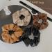 Soft Leather Big Hair Scrunchies for Women - 4 Pcs Ponytail Holders for Thick Hair - Buy Online on SooperMarket.com