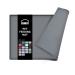 EIOKIT Dog Food Mat,Silicone Waterproof Dog Cat Food Tray,Non Slip Pet Bowl Mats Placemat,Size:(18.5" x 11.5") 0.6",(24" x 16") 0.6",(28" x 18") 0.8",(32" x 24") 1" Raised Edge 18.5" x 11.5" Grey