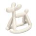 Miraloop bite ring for baby jellydog dental aid baby from food -safe silicone prevents suffocation and odorless for 3 months of babies white