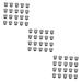Operitacx 60 Pcs Shoe Bag Ornament Heart Shape Handbag Screw Button Studs Fasteners Belt Button Nails Wallet